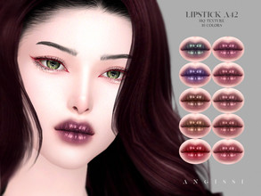 Sims 4 — Lipstick A42 by ANGISSI — For all questions go here ---- angissi.tumblr.com -10 colors -HQ compatible -Female