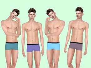 Sims 4 — Men's underwear in four colors by Danzippy86 — Men's underwear in four colors! Compatible with HQ Mod.