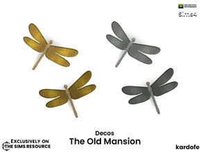 Sims 4 — The Old Mansion Dragonflies by kardofe — Two beautiful and shiny dragonflies to decorate the wall, in two colour