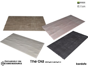 Sims 4 — The Old Mansion Rug by kardofe — Woollen rug, in four different options
