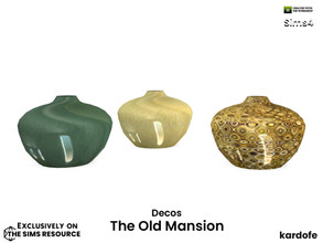 Sims 4 — The Old Mansion Vase by kardofe — Ceramic vase, high gloss, in three different options