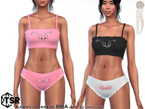 Sims 4 — Kawaii Japanese Bralet by Harmonia — New Mesh All Lods 13 Swatches HQ Please do not use my textures. Please do