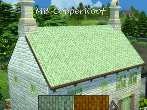 Sims 4 — MB-CopperRoof by matomibotaki — MB-CopperRoof Old and new copper roof with new texture, comes in 2 color shades