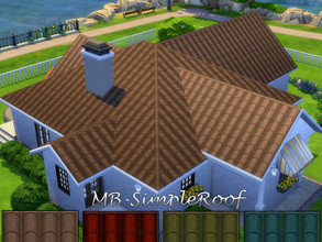 Sims 4 — MB-SimpleRoof by matomibotaki — MB-SimpleRoof Simple, plain roof tiles that decorate every roof and still