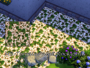 Sims 4 — MB-TerrainPaint_RockySoil by matomibotaki — MB-TerrainPaint_RockySoil Grass interspersed with pebbles,