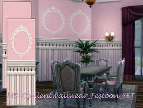 Sims 4 — MB-OpulentWallwear_Festoon_SET by matomibotaki — MB-OpulentWallwear_Festoon_SET 2 elegant vintage wallpapers in