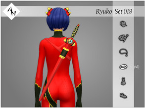 Sims 4 — Ryuko - Set018 - Ring - Sword - Back by AleNikSimmer — THIS PACK HAS ONLY THE SWORD ON THE BACK. -TOU-: DON'T