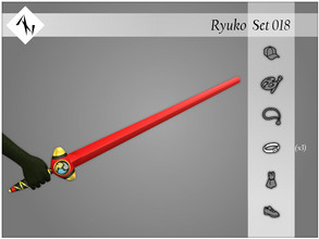 Sims 4 — Ryuko - Set018 - Ring - Sword - Hand by AleNikSimmer — THIS PACK HAS ONLY THE SWORD ON THE HAND. -TOU-: DON'T