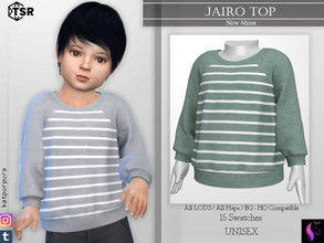 Sims 4 — Jairo Top by KaTPurpura — Cotton sweater with lines on the chest, for male and female infants