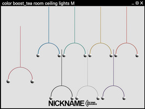 Sims 4 — color boost_tea room ceiling lights M by NICKNAME_sims4 — 9 package files. -color boost_tea room chair ver1