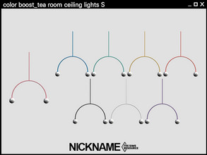 Sims 4 — color boost_tea room ceiling lights S by NICKNAME_sims4 — 9 package files. -color boost_tea room chair ver1