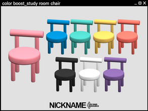 Sims 4 — color boost_study room chair by NICKNAME_sims4 — 8 package files. -study room desk -study room computer -color