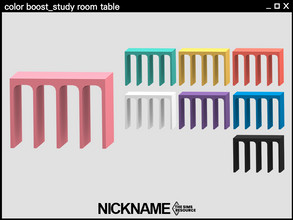 Sims 4 — color boost_study room table by NICKNAME_sims4 — 8 package files. -study room desk -study room computer -color