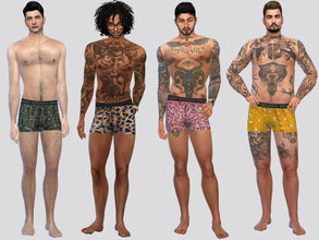Sims 4 — Suite Patterned Boxers by McLayneSims — TSR EXCLUSIVE Standalone item 8 Swatches MESH by Me NO RECOLORING Please