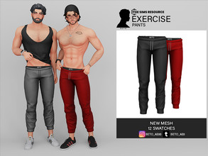 Sims 4 — Exercise (Pants) by Beto_ae0 — Sports pants with many colors, hope you like it - 12 colors -
