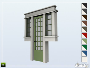Sims 4 — Luton Door Front Glass 2x1 by Mutske — Part of the constructionset Luton. Made by Mutske@TSR.