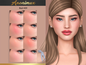 Sims 4 — Blush N09 by Anonimux_Simmer — - 8 Swatches - Male/Female - Compatible with the color slider - BGC - HQ - Thanks