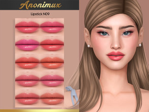 Sims 4 — Lipstick N09 by Anonimux_Simmer — - 8 Swatches - Compatible with the color slider - BGC - HQ - Thanks to all CC