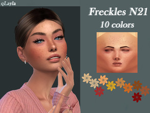 Sims 4 — Freckles N21 by qLayla — The freckles are : - base game compatible - available from teen to elder The freckles