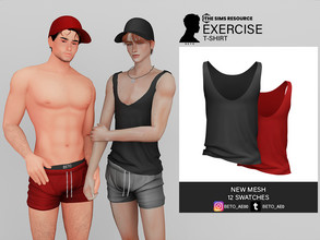 Sims 4 — Exercise (T-Shirt) by Beto_ae0 — Sport shirt for men hope you like it - 12 colors - New Mesh - All Lods - All
