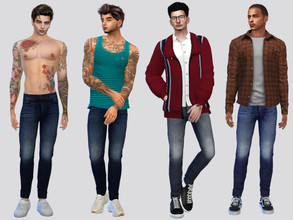 Sims 4 — Rocco Denim Jeans by McLayneSims — TSR EXCLUSIVE Standalone item 6 Swatches MESH by Me NO RECOLORING Please