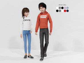 Sims 4 — Levis kids Hoodie by Elisa0808 — Cute hoodie for Kids. 10 Swatches. All LODS Mesh by me. Do not recolor or