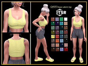Sims 4 —  Basic short top by Nadiafabulousflow — Hi guys! This upload its a basic short top - New mesh - Compatible HQ