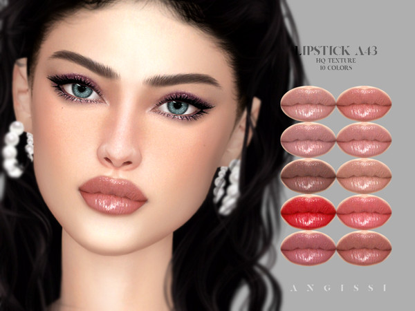 Sims 4 — Lipstick A43 by ANGISSI — For all questions go here ---- angissi.tumblr.com -10 colors -HQ compatible -Female
