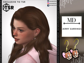 Sims 4 — JERRY EARRINGS CHILD by Mydarling20 — new mesh base game compatible all lods all maps 1 color The texture of