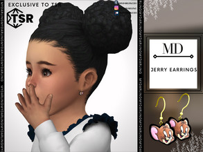 Sims 4 — JERRY EARRINGS TODDLER by Mydarling20 — new mesh base game compatible all lods all maps 1 color The texture of