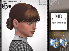 Sims 4 — TOM EARRINGS CHILD by Mydarling20 — new mesh base game compatible all lods all maps 1 color The texture of this