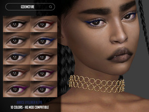 Sims 4 — IMF Janice Eyeliner N.178 by IzzieMcFire — Janice Eyeliner N.178 contains 10 colors in HQ texture. Standalone