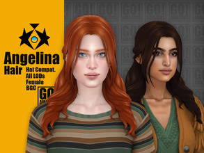Sims 4 — Angelina Hair by GoAmazons — >Base game compatible female hairstyle >Hat compatible >From Teen to Elder