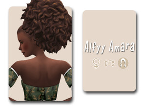 Sims 4 — Amara Hairstyle by Alfyy — Alfyy Amara Hairstyle Part of The Island Living (Part One) Addon! You can support me