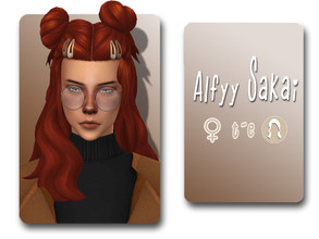 Sims 4 —  Sakai Hairstyle by Alfyy — Alfyy Sakai Hairstyle You can support me on patreon (alfyy) All LODs Custom CAS