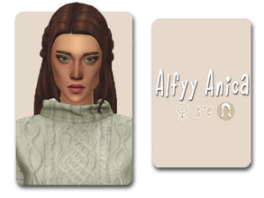 Sims 4 — Anica Hairstyle by Alfyy — Alfyy Anica Hairstyle Part of The Island Living (Part Two) Addon! You can support me