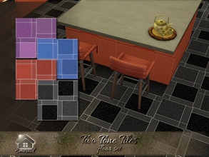 Sims 4 — Two Tone Tiles floor set by Emerald — Using two tone colour tiling can emphasize your space with a real sense of
