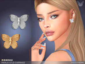 Sims 4 — Papilio Stud Earrings by feyona — Papilio Stud Earrings are butterfly-shaped earrings. They come in 5 colors of