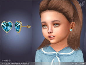 Sims 4 — Arabella Halo Heart Earrings For Toddlers by feyona — Arabella Halo Heart Earrings For Toddlers come with 10