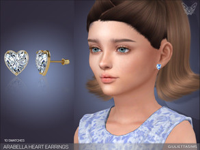 Sims 4 — Arabella Halo Heart Earrings For Kids by feyona — Arabella Halo Heart Earrings For Kids come with 10 swatches. *