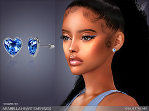 Sims 4 — Arabella Halo Heart Earrings by feyona — Arabella Halo Heart Earrings come with 10 swatches. * 10 swatches *