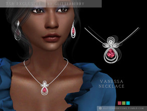 Sims 4 — Vanessa Necklace by Glitterberryfly — Necklace inspired by the earrings that were inspired by the met gala