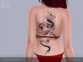 Sims 4 — Tattoo-Dragon N9 by ANGISSI — * HQ compatible * Female+Male * Works with all skins * Custom thumbnail