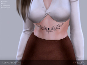 Sims 4 — Tattoo-Branches n12 by ANGISSI — * HQ compatible * FEMALE+MALE * Works with all skins * Custom thumbnail