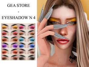 Sims 4 — Gea Eyeshadow N4 by Gea_Store — 12 Colors Swatch BGC HQ Thanks to all CC creators Please dont reclaim this as