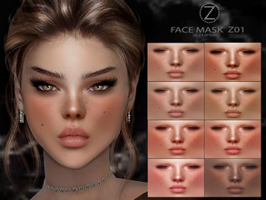Sims 4 — FACE MASK Z01 by ZENX — -Base Game -All Age -For Female -8 colors -Works with all of skins -Compatible with HQ