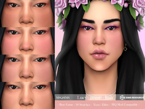 Sims 4 — Lucy Spring Blush by MSQSIMS — This spring blush for nose and cheeks is available in 30 Swatches.It includes