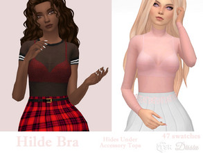 Sims 4 — Hilde Bra (Hides under accessory tops) by Dissia — Bra which your sim can wear under accessory tops or just as a
