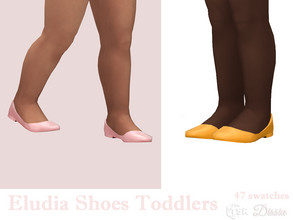Sims 4 — Eludia Shoes Toddlers by Dissia — Pretty flat ballet shoes Available in 47 swatches