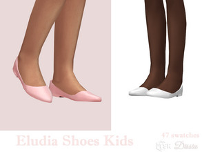 Sims 4 — Eludia Shoes Kids by Dissia — Pretty flat ballet shoes Available in 47 swatches
